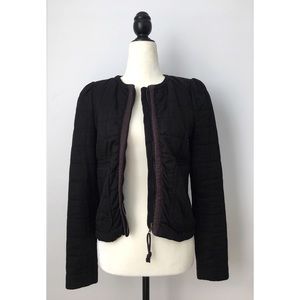 Aritzia Wilfred Dauphine Quilted Black Jacket